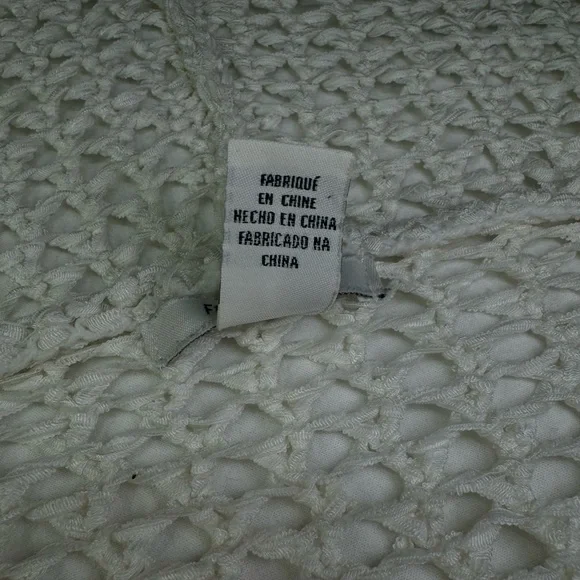 Forever 21 Crochet Hoodie Sweater Short Sleeve Kangaroo Pocket Loose Fit -Medium - Picture 7 of 7